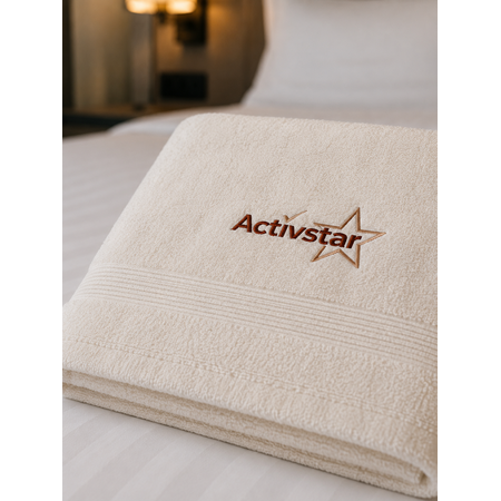 Activstar Organic osuška 70×140 cm s vyšívaným logom