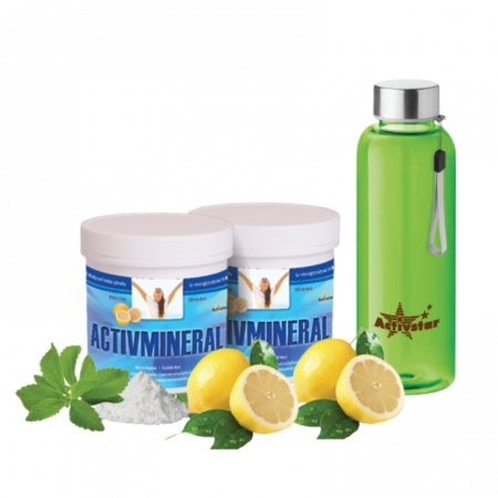 2 x Activmineral citrón 230 g, Športová fľaša zelená 500 ml