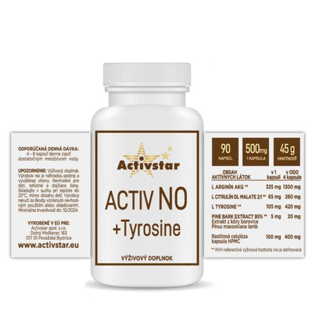 2 x Activ NO + Tyrosine 90 vegan kapsúl